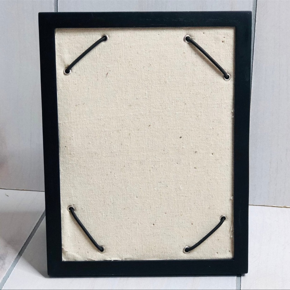 Black & Canvas Tucked Corner Memory Board Frame for Menu, Notes Wifi Password